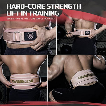 Weight Lifting Belt, Lifting Belts for Women Men,MANUEKLEAR Weightlifting Belt Quick Locking Back Support for Bodybuilding, Fitness, Powerlifting, Cross Training, Squats, Workout, Exercise