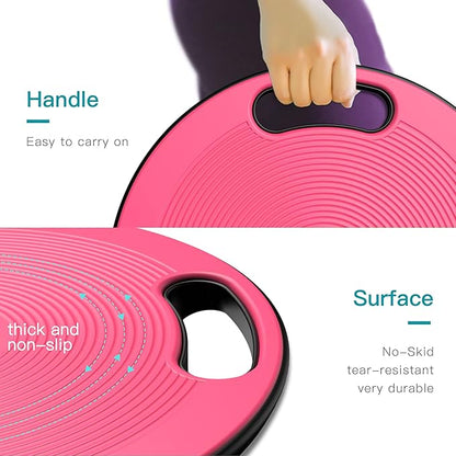 EVERYMILE Wobble Balance Board, Exercise Balance Stability Trainer Portable Balance Board with Handle for Workout Core Trainer Physical Therapy & Gym No-Skid Surface