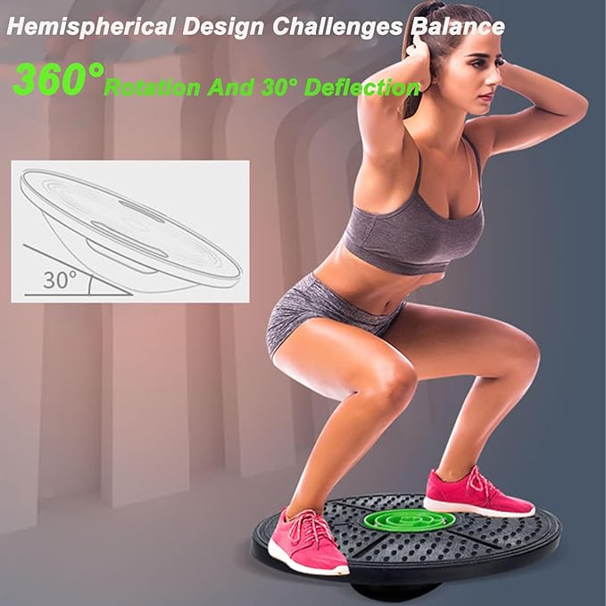 Balance Board with Maze, 2025 Upgrade Balance Board Maze, 10°-30° Tilt Non-Slip Wobble Balance Boards Adults, Training Stability and Coordination, for Gym, Yoga & Home Office Use