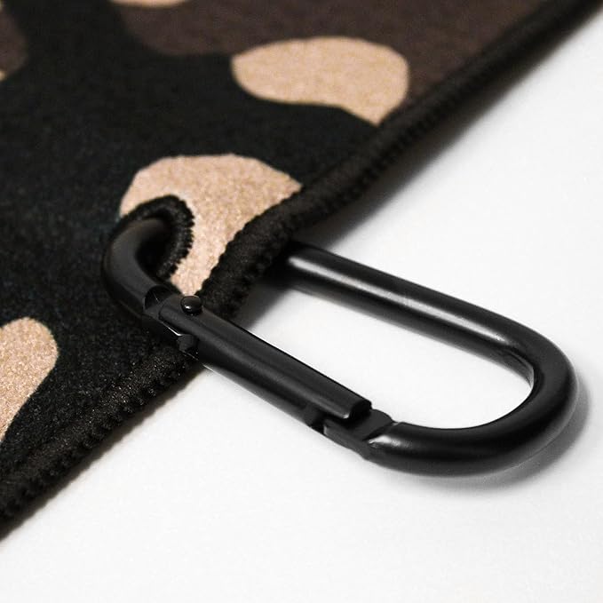 RokFit Gym & Golf Towel – Multi-Use, Quick-Dry, Durable Utility Towel with Bold Graphic and Carabiner Clip (Camo)
