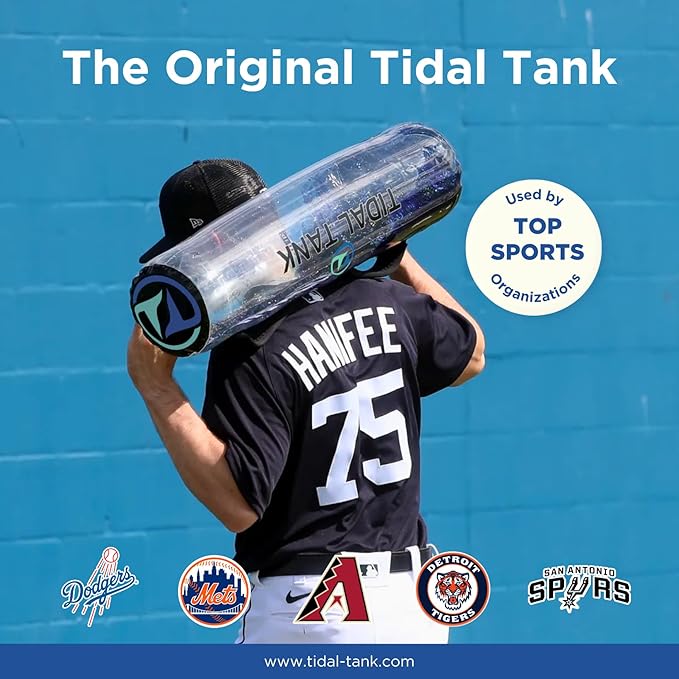 Tidal Tank Baseball Bundle Small: Versatile Training aid Equipment with Adjustable Water Filled Weight & Aqua Bag for Youth Athletes and Coaches - 30 lbs Tube + 33 lbs Sphere + 10 lbs Hydro Ball