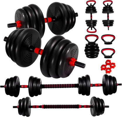 Adjustable Dumbbell Set 20/30/70/90LBS Weight Set for Home Gym Full Body Workout with Multiple Fitness Combinations