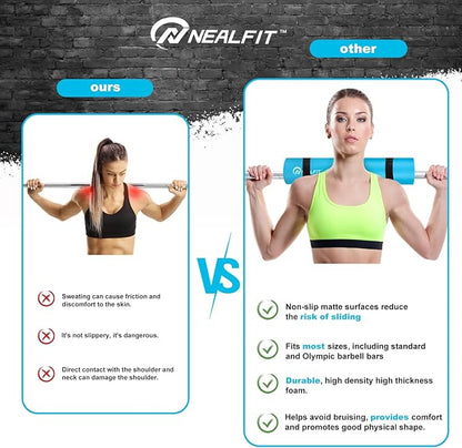 Barbell Pad Squat Pad for Squats—Squat Bar Pad—Great for Weightlifting,Lunges and Hip Thrusts—Foam Sponge Pad—Fit Standard and Olympic Bars Perfectly