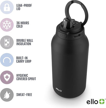 Ello Hydra 64oz Half Gallon Vacuum Insulated Stainless Steel Jug with Locking