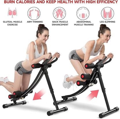 abdominal bench Ab abdominal Machine Women's Home Abdominal Exerciser 308lbs Abdominal Compressor Collapsible Abdominal Core Trainer 4-Speed Adjustable Strength Training Machine with LCD Display