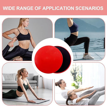 Core Sliders - Exercise Sliders | Yoga Pilates Gliding Disc | 2 Exercise Fitness Sliders | 2s Sided Gliding Sliding Discs | Core Gym Equipment | Pilates Sliding Plates for Women Men and Teens