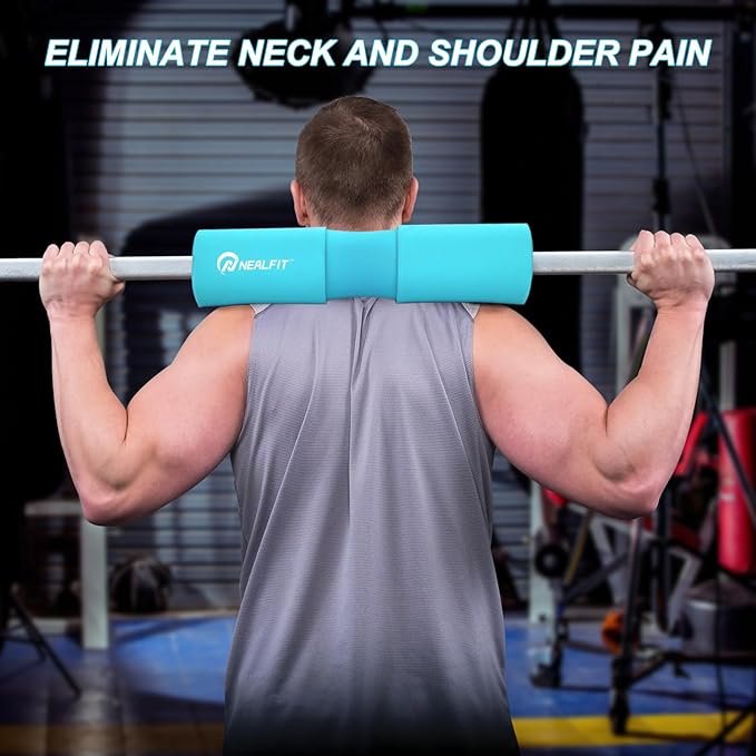 Barbell Squat Pad with Thick Nylon Padding, Hip Thrust Pad for Squats, Lunges, Neck Shoulder Squat Pad for Olympic or Standard Bars
