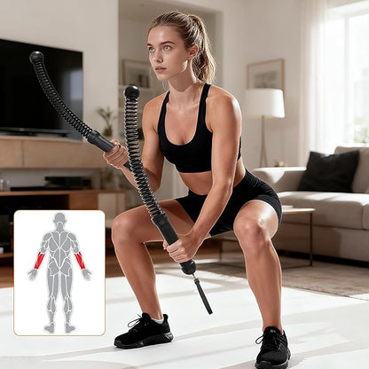 POWER GUIDENCE 2pcs Ropeless Battle Ropes for Home Gym, Portable Battle Ropes for HIIT Workouts, Small Space, Travel & Apartment Training Equipment for Men & Women