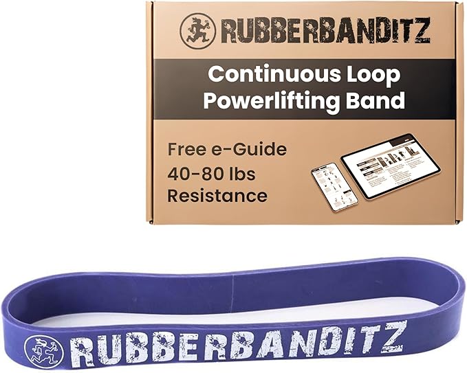 Rubberbanditz 12 inch Continuous Loop Powerlifting Band - 5-150 lbs