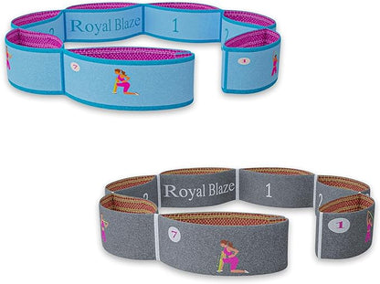 Yoga Stretch Strap with Loops - Streching Strap for Physcial Thearpy, Pilates & Flexibility Training - Exercise Strap for Hamstring, Leg Streching & Rehab - Kids & Adults