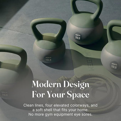 WeGym Soft Kettlebells with Cushioned Impact-Resistant Base and Anti-Slip, Wide-Grip Handle for Home Workouts, Weightlifting, and Full Body Strength Training