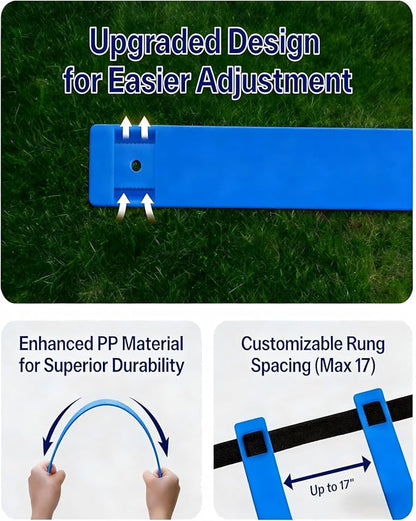 6 Packs Agility Ladder Speed Training Set - 36 Detachable Rungs (20 Inches Each) with 24 Ground Stakes, Portable Exercise Ladders for Soccer Football Footwork Training w/Carry Bag