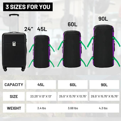 MIER Large Duffel Backpack Sports Gym Bag with Shoe Compartment, Heavy Duty and Water Resistant, Purple, 90L