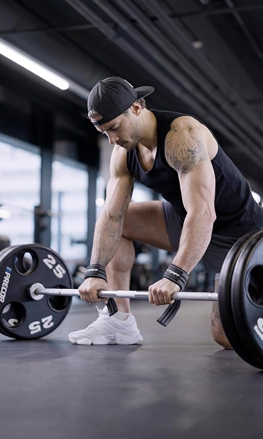 Fitgriff® Lifting Wrist Straps for Weightlifting, Gym, Deadlift, Workout (Made of Premium Cotton & Padded) - Men & Women