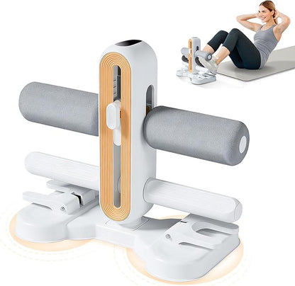 Sit up Bar Foot Holder Heigh Adjustable, Portable Sit Up Exercise Equipment with 2 Strong Suction Cups, Ab Machine for Home Workout for Men and Women