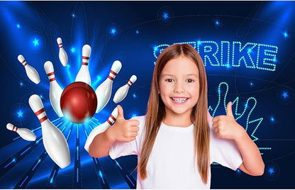 Bowling Backdrop Bowling Party Relaxation Entertainment Photography Background Let's Strike Up Some Fun Background Decorations Bowling Theme Cake Table Decor Banner Photo Studio Props 20x10ft