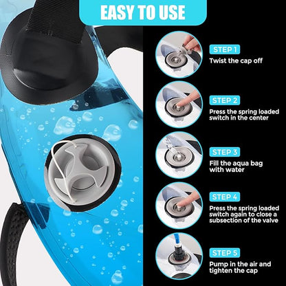 Solim Water Weights Aqua Bag Ball Shape, Workout Sandbag Alternative Strength Training Sand Bag Portable Stability Fitness Equipment Ultimate Core and Balance Training for Home Gym