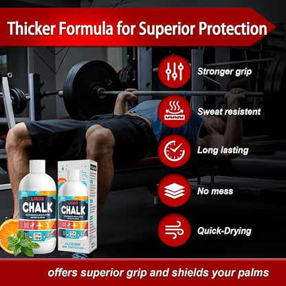 Pro Grade Liquid Chalk Mess-Free Gym Chalk for Weightlifting, Gymnastics, Rock Climbing, Dancing, Dries in Seconds| 1, 2, 4, 8, 30-Pack Options