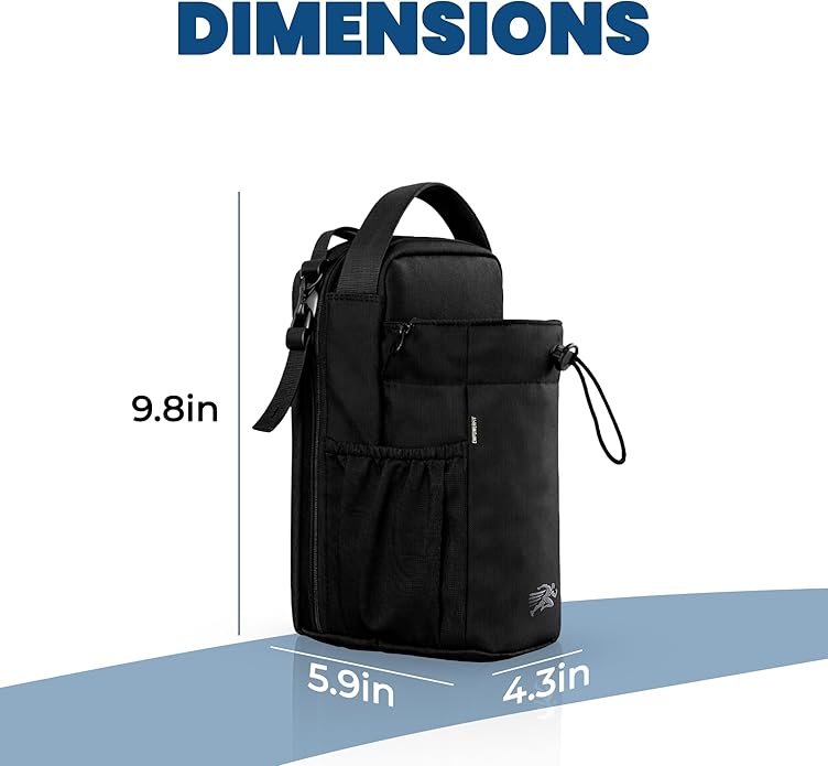 Magnetic Gym Bag with 40oz Water Bottle Holder – Waterproof Leather-Film Fitness Bag with Strong N52 Magnets, Phone & Zipper Pockets, Adjustable Shoulder Strap for Gym & Outdoor Use | Waterproof Material, Organized Pockets, 2 Carry Options, Double Zipper