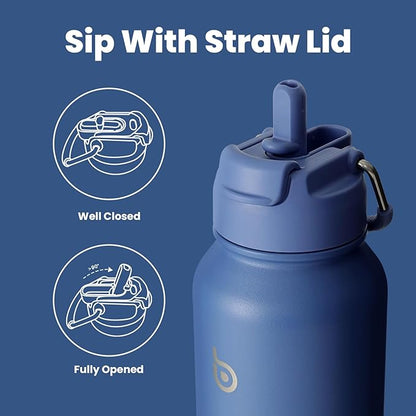 BOTTLE BOTTLE 40 oz sports water bottle stainless steel insulated water bottle with straw and pills holder