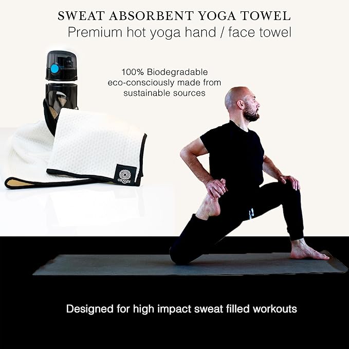 Premium Gym Towel Eco Organic Cotton Extra Soft Bamboo Viscose Face Sweat Cloth for Sensitive Skin Absorbent Workout Travel Protection 14 X 34 Made in USA