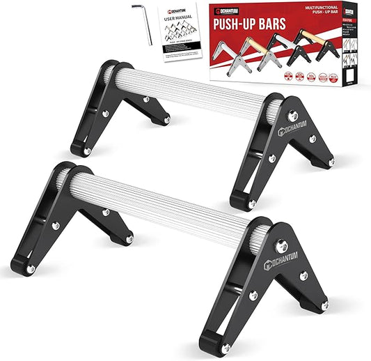 Push Up Bar - Heavy-Duty Stainless Steel Pushup Stands with Non-Slip Base, 500LB Capacity, Portable Home Gym Equipment for Strength Training & Floor Workouts