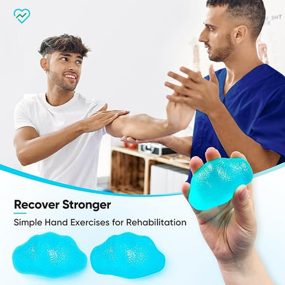 FitBeast Stress Balls for Adults, Hand Exercise Balls 6 Pack, Stress Relief & Grip Strength Trainer, Squishy Balls & Squeeze Balls for Arthritis, Carpal Tunnel, Hand Therapy with 3 Resistance Levels