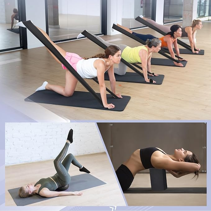 24 Pcs Home Pilates Essentials Kit for Women, Pilates Equipment Ring and Ball Set with Stretching Strap, Water Bottle, Magic Circle, Yoga Ring, Gym Bag, Resistance Band, Anti Slip Socks