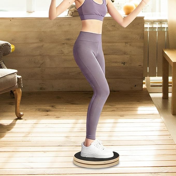 Colaxi Waist Twist Board Ab Twist Board Core Training Fitness Tool Wood for Home Gym Sturdy for Exercise for Strengthening Abdominal