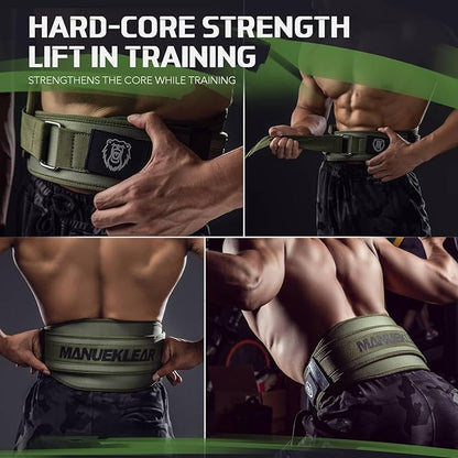 Weight Lifting Belt, Lifting Belts for Women Men,MANUEKLEAR Weightlifting Belt Quick Locking Back Support for Bodybuilding, Fitness, Powerlifting, Cross Training, Squats, Workout, Exercise