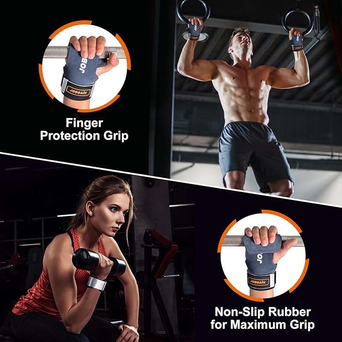 Weight Lifting Wrist Strap, Double Layer Leather Wrist Strap for Deadlift and Powerlifting, Adjustable Neoprene Padded Wrist Wraps, for Men & Women, 1 Pair