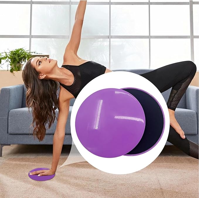 Fitness Sliders: Two-Side Sliding Discs for Home Gym and Core Workouts with Anti-Slip PP EVA Construction | Durable and Yoga Sliders