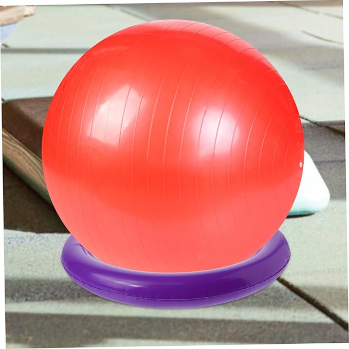 Toyvian Inflatable Yoga Ball Base with Fixed Ring Stable Yoga Ball Holder for Exercise Fitness Training Slip Resistant Round Stand 16.53In