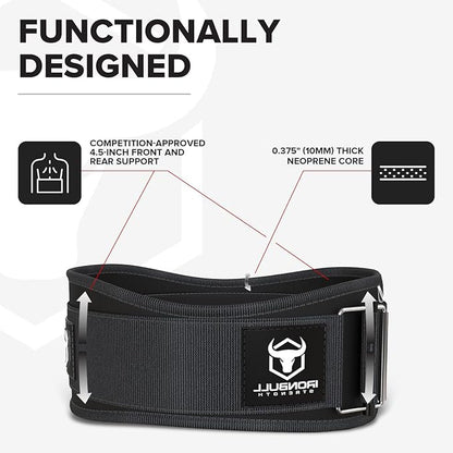 Weight Lifting Belt for Men and Women - Great for Squats, Deadlift, Lunge, Exercises and Training - Best for Olympic, Cross-Training and Bodybuilding Workout
