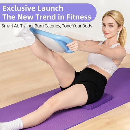Smart Ab Trainer Machine with Music & Counter, Sit Up Assistant Core Workout Equipment with Foam Cushion for Home Gym Fitness
