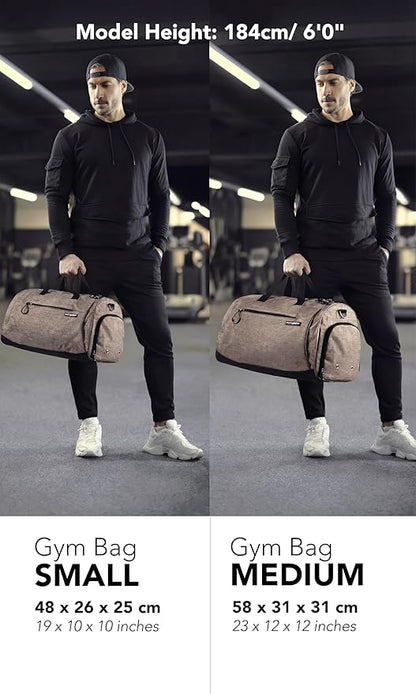 Fitgriff® Gym Bag for Men & Women with Shoe & Wet Compartment - Duffle Bag for Travel, Sports, Fitness & Workout