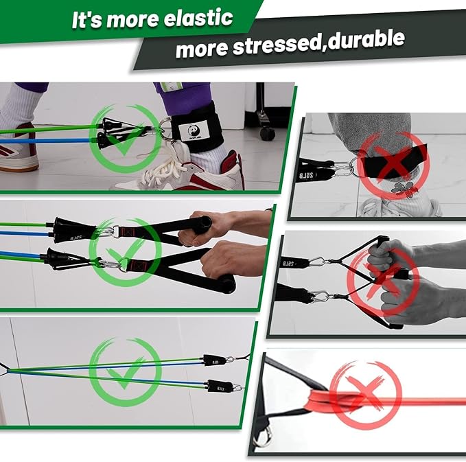 Slim Panda Door Anchor Strap for Resistance Bands, Door Resistance Bands for Workouts, Strength Training, Portable Door Gym Attachment for Home Fitness, Multi Point Anchor Workout Equipment