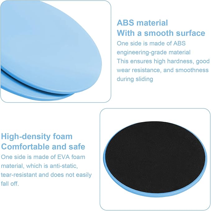 Upgrade Sport Core Sliders for Working Out - Dual Sided Glide Discs for Full Body Workout on Carpet or Hardwood Floor - Fitness & Home Exercise Equipment for Athletes