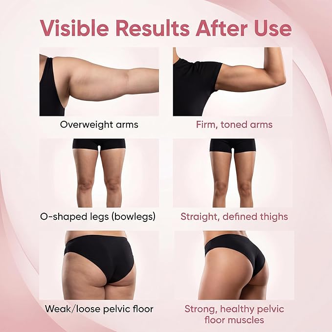 Pelvic Floor Exerciser for Women, Inner Thigh & Glute Trainer, Adjustable Resistance, Quiet Auto-Return, Portable Hip Trainer for Leg/Butt/Arm Workouts at Home or Office