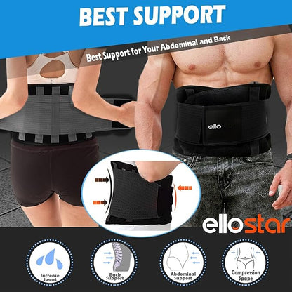 ellostar Women's Waist Trainer: Sweat Band for Belly Fat, Tummy Control, Back Support, Workout Shapewear, Weight Loss Aid