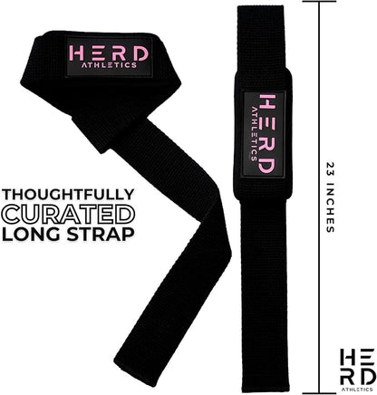 Lifting Wrist Straps – 23" Length x 1.5" Width – Padded Neoprene Cotton Straps for Weightlifting, Powerlifting, Functional Training, Strength Training & Deadlifts – Heavy Duty Grip Support