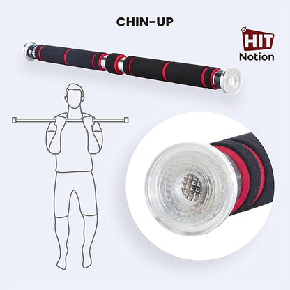 Door Chin Up Door Bar Home Gym - Pull Up - Adjustable Fits Residential Doorways - Supports Up to 300 Pounds - Easy to Mount - Build Upper Body Strength at Home Pump Biceps, Triceps, Lats