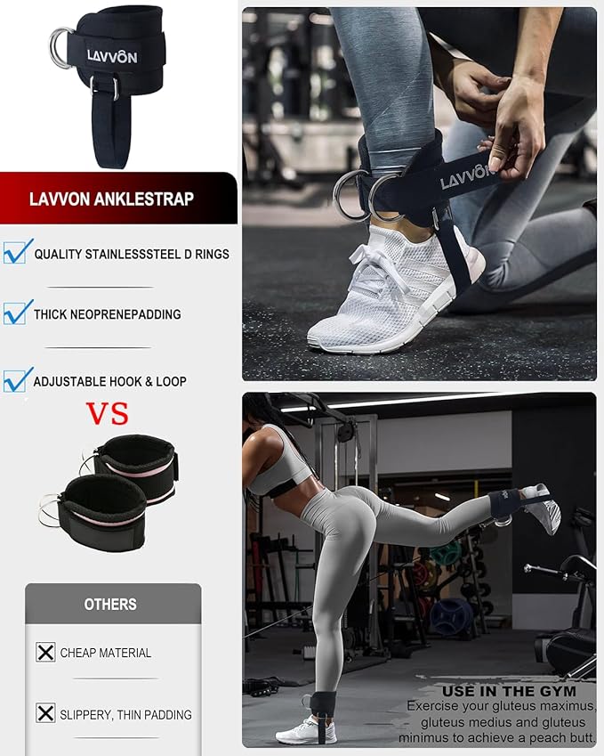 Barbell Squat Pad Set- Nylon Padding AntiSlip- Thick Foam Barbell Pad for Squats Cushion,Lunges&Bar Padding for Hip Thrusts -Standard Olympic Weight Bar Pad (Wrist Straps Weightlifting-Ankle Straps)