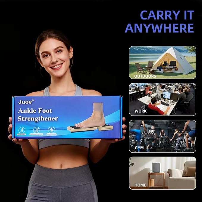 Juoe Ankle Strengthener & Axis Board for Physical Therapy,Blackboard Foot Trainer and Foot Strengthener,Stability Exercises,Plantar Fasciitis Relief,Posture Corrector,Axisboard for Leg Stability