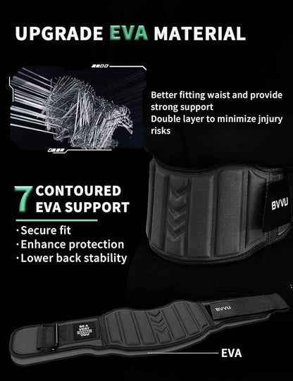 BVVU Weight Lifting Belts for Men Quick Locking Gym Belt for Workout Lumbar Support,Cross Training,Squat Belt Fitness Equipment