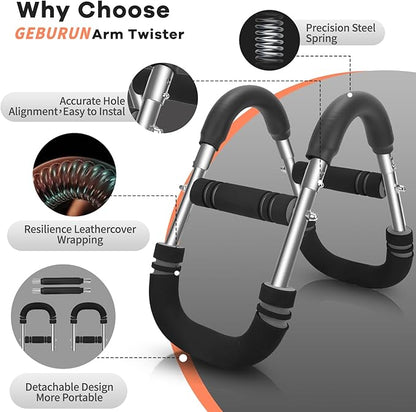 Twister Arm Trainer, 20-120 lb Adjustable Chest Workout Equipment, Gifts for Men Women, Forearm Strengthener Arm Exercise Equipment Ideas Gifts for Dad Husband,Chest Trainer for Home Workout Equipment