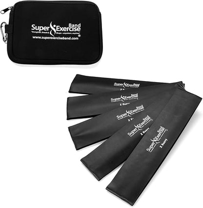 USA 14" x 3" Extra Long Latex Free Mini Loop Bands in 3, 5, 10 Pack Sets. 10 Strengths for Resistance Training, Stretching, Yoga, Toning. Plus an Exclusive iPhone App and E-Book.