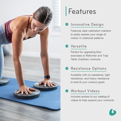 Balanced Body Precision Rotator Disc (Single), Fitness and Balance Disc for Core Strengthening, Pilates Equipment