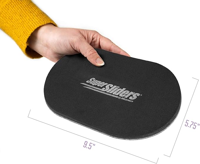Super Sliders 5-3/4" x 9-1/2" XL Oval Reusable Felt Furniture Sliders for Hard Surfaces, Anti-Slip Protective Furniture Moving Pads for Beds, Sofas, Dressers, Set of 8, Beige