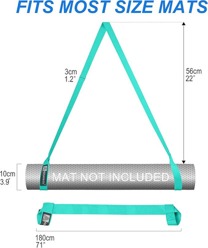 [MAT NOT Included] Yoga Mat Sling, Yoga Mat Straps for Carrying, Easy-Cinch Yoga Mat Holder Strap